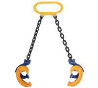 Élévateur de tambour à chaîne for chariot élévateur avec crochets de préhension haute résistance, capacité de 1 tonne/2 tonnes, élingue autobloquante, lève-baril for tambour en plastique/métal avec co