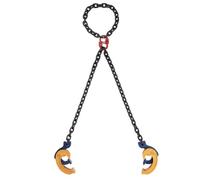 Élévateur de tambour à chaîne pour grue de chariot élévateur avec crochets de préhension haute résistance, capacité de 1 tonne/2 tonnes, élévateur de baril de chaîne autobloquant pour tambour en