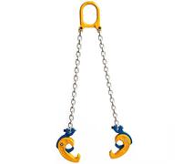 Élévateur de tambour à chaîne verticale 2200/4400 Lbs élingues à double chaîne avec chaînes en acier au manganèse G80 pinces de levage-pour fûts en métal/plastique (Color : E)