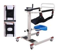 Élévateur de transfert multifonctionnel pour patient avec siège rembourré, fauteuil roulant de transport complet en acier pour personnes âgées et handicapées à domicile