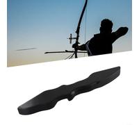Élévateur droit fendu pour arc, poignée en bois amovible, accessoire traditionnel de corps d'arc recourbe, finition noire, design léger de 350 g