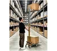 Élévateur portable avec treuil manuel, 80 kg de fourche pour installation | Hauteur de levage réglable avec base à roulettes - Idéal pour les travaux d'installation d'armoire et de panneaux