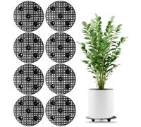 Elévateur Pot Fleurs Maille Pad,8 Pièces 30 cm Elévateurs Pot Fleurs Maille Pad,Tapis De Pot De Fleur Jardinage En Maille,Elévateurs De Pots De Fleurs Ronds Pour Terrasse Ou Patio,Jardin Intérieur