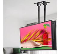 Élévateur TV au Plafond à 2 côtés - Support TV Double pôle à Hauteur réglable, Support de Montage téléscopique au Plafond inclinable, Convient aux téléviseurs à Profil Bas de 60 à 100 Pouces, VESA