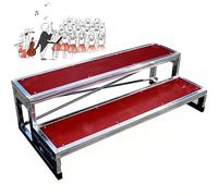 Élévateurs choraux transports de niveau 1/2/3, rehausseurs choraux droits, marches de chant pour salle de classe, église, pupitre photo de groupe, support d'escalier à 2 niveaux