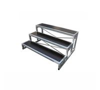 Élévateurs de chœur pliables, plateforme de scène métallique antidérapante et portable à plusieurs niveaux, réglables - Échelle de scène pour événements, spectacles et discours - Légers, dur