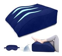 Elevation 45° Coussin de surélévation des jambes gonflable et masque de sommeil - Coussin pour les jambes pour dormir, la grossesse et la récupération chirurgicale, coussin veineux pour soulager les