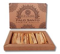 ELEVAVIDA Palo Santo 90 g (9-11 bâtons) Bois Palo Santo du Pérou, récolté durablement pour la Relaxation, la méditation, Le Nettoyage énergétique des pièces - Bursera Graveolen - Bois sacré