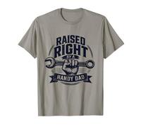 Eleve correctement par Un Pere Bricoleur Solide T-Shirt