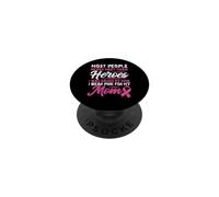 Élevé par Un Champion Mother Pink Awareness PopSockets PopGrip Adhésif