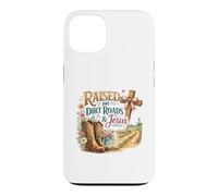 Élevé sur Les chemins de Terre et la Foi de Jésus Country Coque pour iPhone 13