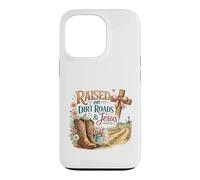 Élevé sur Les chemins de Terre et la Foi de Jésus Country Coque pour iPhone 13 Pro