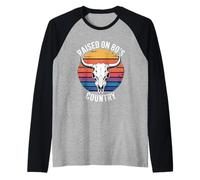 Élevé sur les paroles country des années 80 drôles Manche Raglan