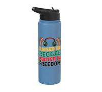 Élevé sur reggae enraciné dans Freedom Independence Jamaïque Stainless Steel Insulated Water Bottle