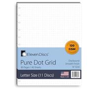 Eleven Disques 14,5 kilogram Poids lourd Lettre Discbound ordinateur portable recharge papier pour perforations pour ca., ARC, TUL Pure Dot Grid