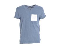 Eleven Paris T-Shirt Manches Courtes ABICO col Rond 17S1TS26 pour Femme, Bleu, XS