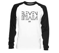 Eleven Upside Down Homme Femme Unisexe Baseball T-Shirt Blanc Noir Men's Women's Unisex Taille L Men's White T-Shirt Large Size L