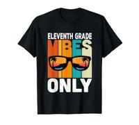 Eleventh 11st Grade Students Vibes Only Back to School T-Shirt Graphique avec Valeur