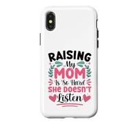 Élever ma mère est si Difficile qu'elle n'écoute Pas Son Fils et sa Fille Coque pour iPhone X/XS