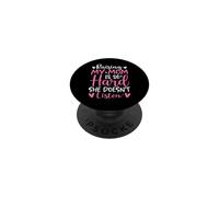 Élever ma mère est si Difficile qu'elle n'écoute Pas Son Fils et sa Fille PopSockets PopGrip Adhésif