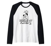 Élever Mon Joueur 2 Drôle Papa Gamer Père Jeux Vidéo Manche Raglan