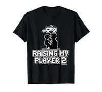 Élever Mon Joueur 2 Drôle Papa Gamer Père Jeux Vidéo T-Shirt