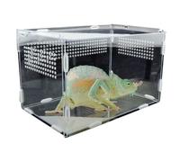 Éleveurs de reptiles - Réservoir en acrylique transparent - Cage d'habitat transparente - Boîtier ventilé pour escargots, araignées, scorpions, mantis - Petits serpents et lézards - Nourrissent le