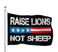 Élevez Des Lions, Pas Des Moutons Bannière 90X150Cm Résistant Décoratif Bannières Drapeaux Pour Extérieure Fêtes Vacances