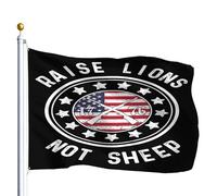 Élevez Des Lions, Pas Des Moutons Bannière Cour 90X150Cm Avec Œillets Double Face Décoration Bannière Drapeaux Pour Événement Vacances Chambres