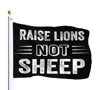 Élevez Des Lions, Pas Des Moutons Bannière Cour 90X150Cm Avec Œillets Suspendre Décoration Bannière Drapeau Pour Événement Clubs Chambres