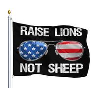Élevez Des Lions, Pas Des Moutons Bannières 90X150Cm Double Face Avec Œillets Bannière Drapeau De Festival Pour Événement Chambres Toutes Les Saisons