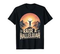 Élevez Un Design chrétien d'Hallelujah Mountain Worship T-Shirt