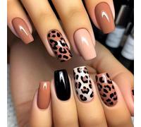 Élevez votre style avec 24 pièces de faux ongles carrés imprimés léopard marron. Ils s'adaptent parfaitement et sont faciles à poser. Comprend 1 pièce pot de colle et 1 pièce lime à ongles. Ces ongles