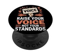 Élevez Votre Voix et Non Vos Normes pour l'égalité des Femmes PopSockets PopGrip Adhésif
