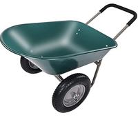 Elevon Chariot de Jardin Robuste pour Usage Domestique, Chariot à Double Roue pour la Maison, Le Jardin, la Cour, avec Support intégré, Couleur Verte
