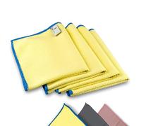 ELEXACLEAN Chiffon en Microfibre (40x30cm, Set de 4, Jaune) sans Laisser de Traces pour la fenêtre