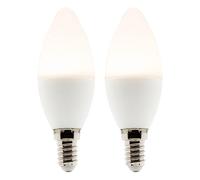 Elexity - Lot de 2 ampoules LED Flamme 5W E14 360lm 2700K - (blanc chaud)