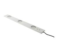 Elexity - Réglette plate LED 3x 6,2W - Capteur de mouvement - 50cm - Inox brosse