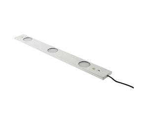 Elexity - Réglette plate LED 3x 6,2W - Capteur de mouvement - 50cm - Inox brosse