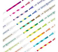 Elezeal Lot de 10 stylos de coloriage magiques à double pointe fluorescente pour créer du lettrage 3D, peinture ou écrire des messages secrets