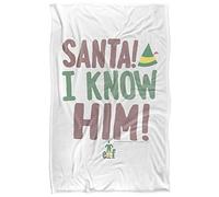 Elf Buddy Elf 'Santa! I Know Him' Plaid Ultra Doux au Toucher Soyeux - 91 x 147 cm