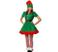 Elf Costume - Elf Christmas Fancy Dress | Elf Costume Clothes Set | Family Outfit Men Women Boys Girls Christmas Carnival Costume Holiday Christmas Suit for Adults Kids Cosplay Costumes