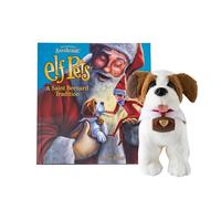 Elf on the Shelf Elf Pets A Saint Bernard Tradition - Comprend un livre d'histoires magnifiquement illustré, animal en peluche Saint-Bernard avec breloque en forme de tonneau et certificat d'adoption