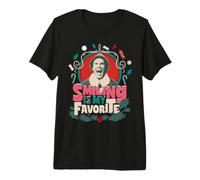 Elf Smiling is My Favorite Noël T-Shirt Haut de Gamme