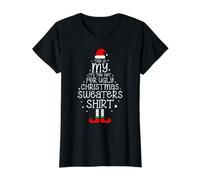 Elf This is My It's Too Hot for Ugly Christmas Pulls T-Shirt Graphique avec Valeur, Femme, Noir, M