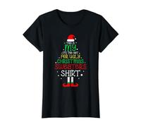 Elf This is My It's Too Hot for Ugly Christmas Pulls T-Shirt Graphique avec Valeur, Femme, Noir, S