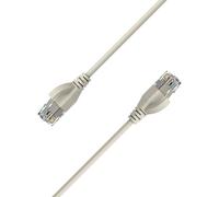 Elfcam® - 0,5m Câble Ethernet Cat 6A Ultra Slim 10Gbps 32AWG UTP OD2,8mm 500MHz, 10Gb Thin RJ45 Cat 6A Patch Cord pour LAN, Routeur, Modem, Xb Laptop et Servers, Blanc, 0,5 Mètre