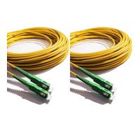 Elfcam® - 0,5m Câble Fibre Optique (jarretière Optique) SC/APC à SC/APC pour Orange Livebox SFR La Box Fibre Bouygues Telecom Bbox Mobistar (0,5M) (Lot de 2)