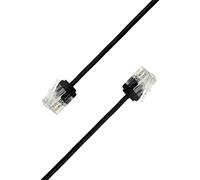 Elfcam® - 1,5m Câble Ethernet Slim Cat 6, Câble Réseau LAN WAN Cat6 32AWG,Ultra Slim Noir (1,5 Mètre)