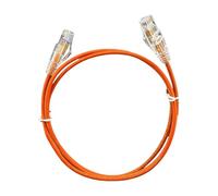 Elfcam - 1,5m Lot de 20 Orange Câbles Ethernet Cat 6A, Ultra Slim 10Gbps 28AWG UTP OD3,6mm 500MHz, Cordons Cuivre pur Cat6a Fin 10Go pour Centres de Données